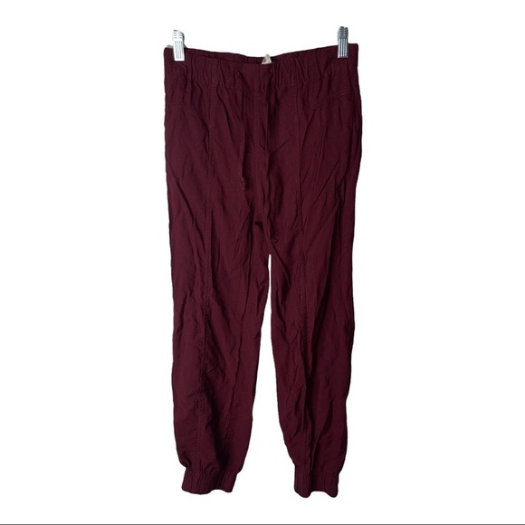 MADEWELL Burgundy Drapey Seamed Track Trousers - Picture 6 of 7